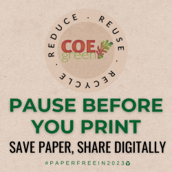 Pause before you print.  Save paper, share digitally.